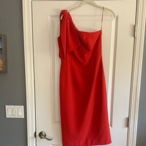 Dress the Population One-Shoulder Red Dress